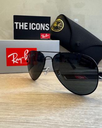 Rayban Aviator rb3025 Black occhiali da sole