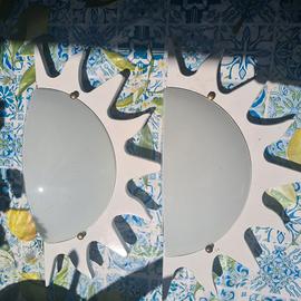 DUE APPLIQUE DA PARETE IN VETRO