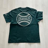 T-shirt Bershka Verde Scuro Los Angeles Baseball -