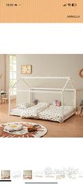 LETTO MONTESSORI UNA PIAZZA E MEZZA COMPRESO DI MA