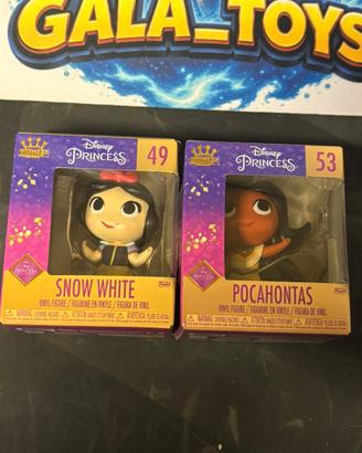 Set 2x Funko Minis Princess,Pocahontas Biancaneve