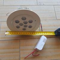 coppia di Faretti da incasso tondi a 9 led / 10 w