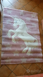 Tappeto bambina unicorno rosa