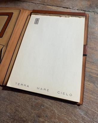 Cartella porta documenti FIAT vintage in pelle