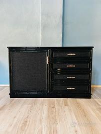 Cassettiera anni 50 Dalvera con rattan