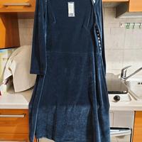 X Natale: abito Petit Bateau cotone/velour tg L