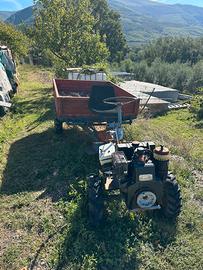 Motocoltivatore Lombardini 530 con rinorchio