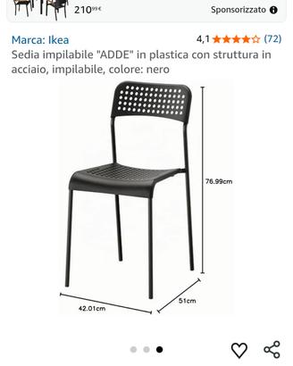 Sedia Adde Ikea 