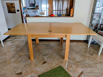 Tavolo allungabile il legno - chiuso 100x100 cm