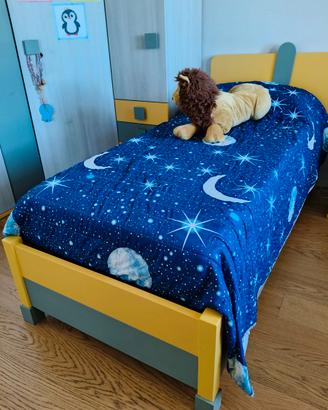Letto singolo con contenitore