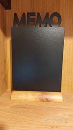 Lavagna da tavolo Memo con base in legno