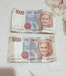 Banconota Lire 1000 Mille Montessori 

