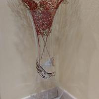 Vaso in cristallo e argento