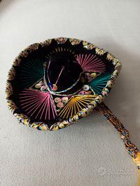Mini sombrero messicano decorativo cm.15x13 