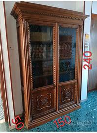 Vetrina libreria in massello