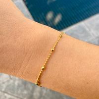 Bracciale argento 922 placcato oro a palline