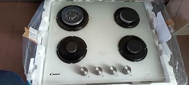 piano cottura bianco in vetro