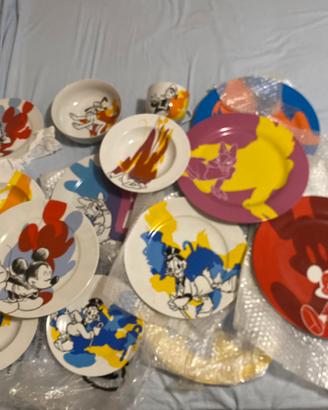 Disney in tavola collezione piatti 17 pezzi