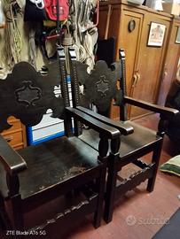 sedie di legno da antiquariato 