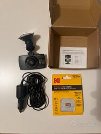 Dash cam full HD 1080p+micro sd kodak 128 gb