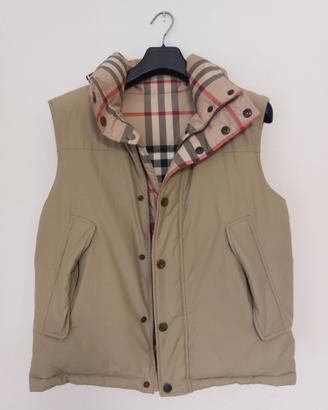 Piumino smanicato Burberry London reversibile,
