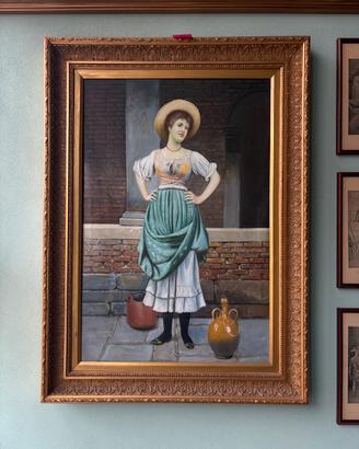 Dipinto olio su tela Popolana veneziana