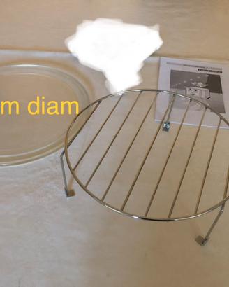 Piatto microonde 27cm + supporto grill