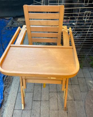 Seggiolone multi posizione in legno