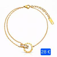 Braccialetto/cavigliera placcato oro 18k