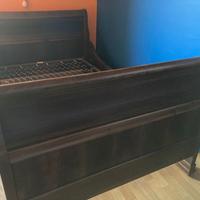 Letto antico a barca da 1 piazza e mezza