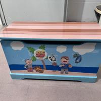 Cassapanca + scaffale portaoggetti tema Pirati