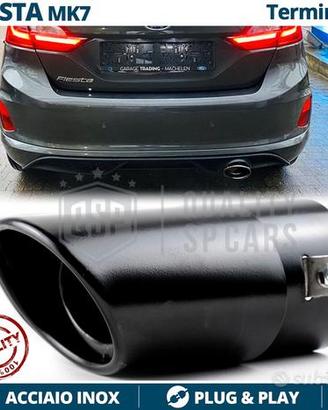 TERMINALE di Scarico per FIESTA ST MK7 OVALE Nero