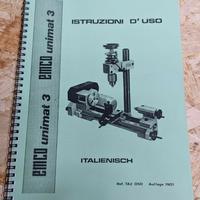 Emco Unimat 3 Manuale uso e manutenzione cartacea