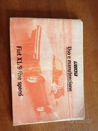 Libretto di uso e manutenzione fiat X1/9