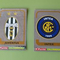 2 FIGURINE SCUDETTI INTER JUVENTUS 2003 2004