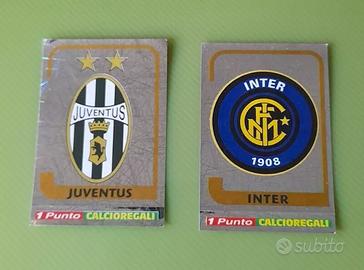 2 FIGURINE SCUDETTI INTER JUVENTUS 2003 2004