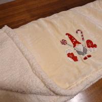 Plaid applicazioni natalizie in borsa di feltro