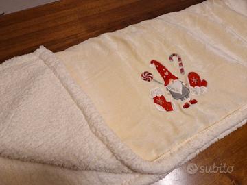 Plaid applicazioni natalizie in borsa di feltro