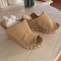 sandali con fascione  e zeppa