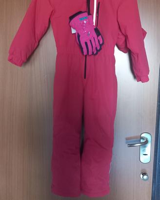 Tuta per sciare e guanti eta' 8anni