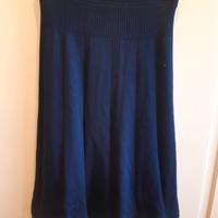 Carla Ferroni gonna longuette blu scuro tg M