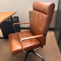 Sedia girevole ufficio in pelle