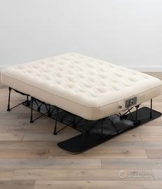 Letto con materasso ad Aria e Telaio 197×153×63 cm