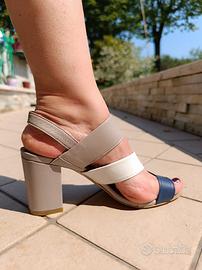 SANDALI DONNA IN VERA PELLE – tricolorI! ✨
