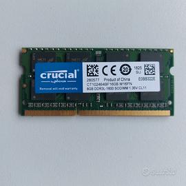 RAM DDR3L 8GB 1600 Crucial