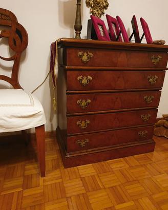 Sedia d'Epoca Biedermeier Stile Impero Intarsiata