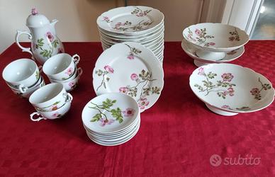 Servizio in porcellana Furstenberg dipinto a mano
