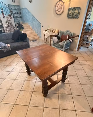 Tavolo antico in legno massello da restaurare
