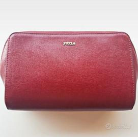 Pochette trousse vera pelle rosso bordeaux  Furla 