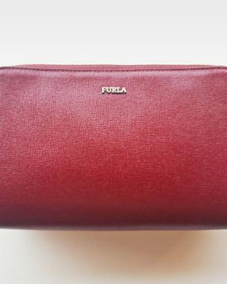 Pochette trousse vera pelle rosso bordeaux  Furla 
